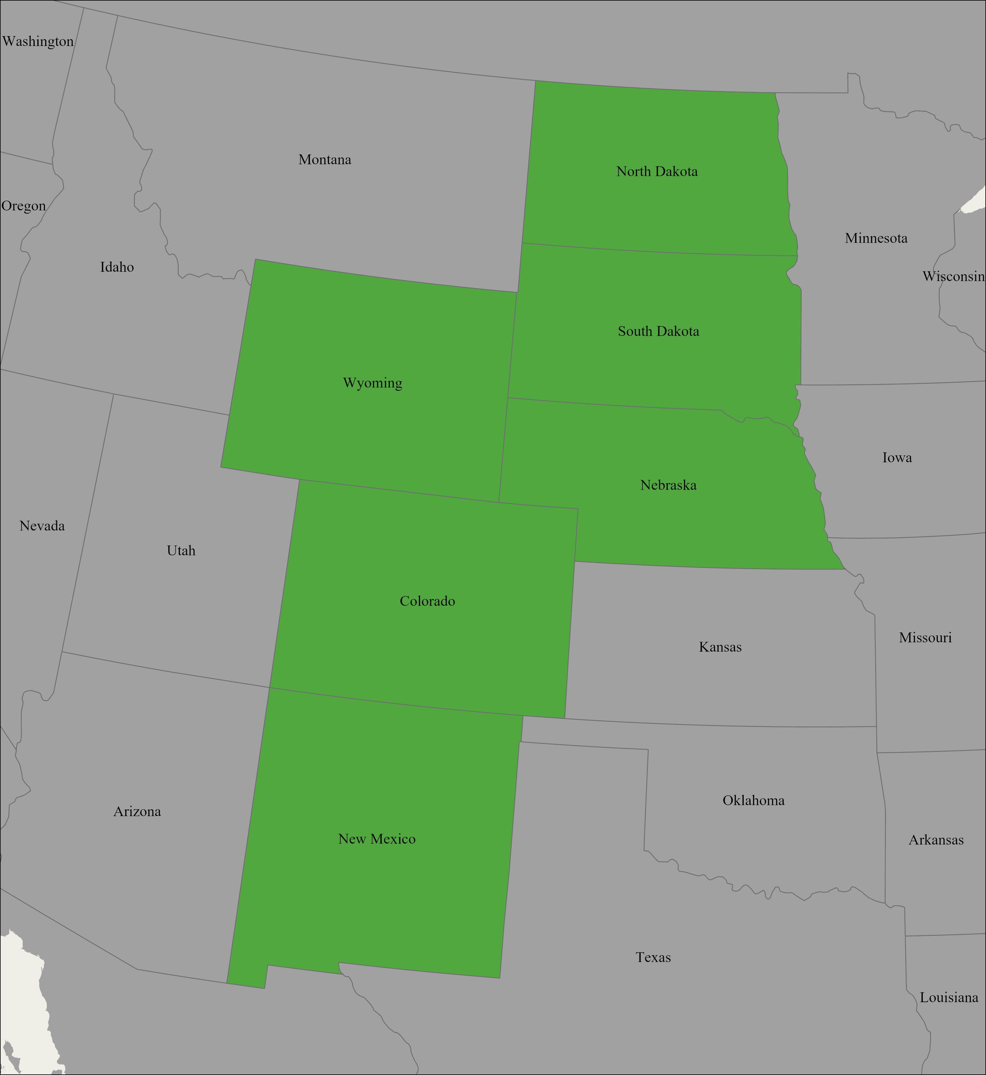 Western States Mission Map 1907